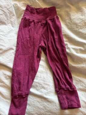Wool Cozy Ribbed Leggings — Berry